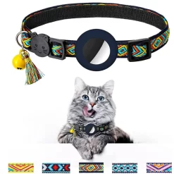 Airtag Pet Collar Adjustable Nylon Puppy Cat Collar CNPC-IE-03