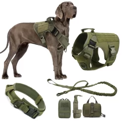 Tactical Dog Harness Leash Collar Belt CNPC-C-03
