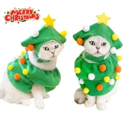 Christmas Tree Shape Pet Cat Costume CNPC-C-08