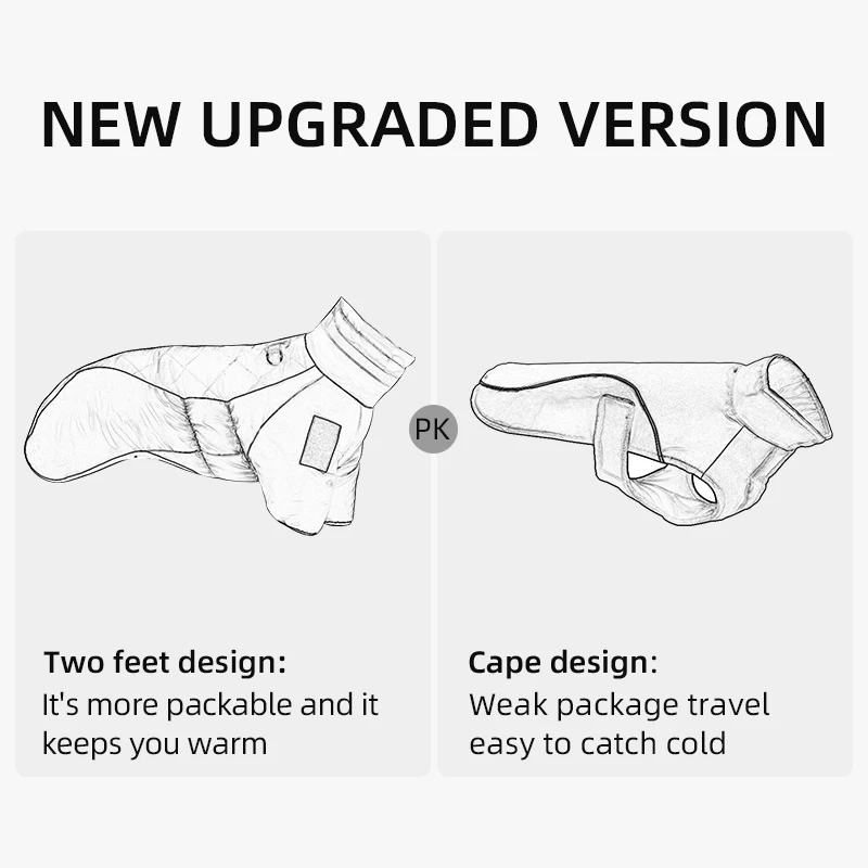 Winter Dog Clothes with Two Legs Hole CNPC-C-11 - Image 5