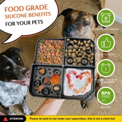 Alternative view of 2in1 Slow Feeder & Dog Treat Puzzle Licking Bowls CNPC-TOY-04