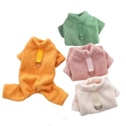 Alternative view of Solid Stripe Dog Winter Jumpsuit Costume CNPC-C-09